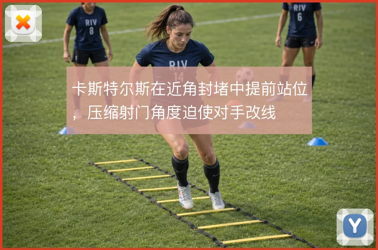 卡斯特尔斯在近角封堵中提前站位，压缩射门角度迫使对手改线